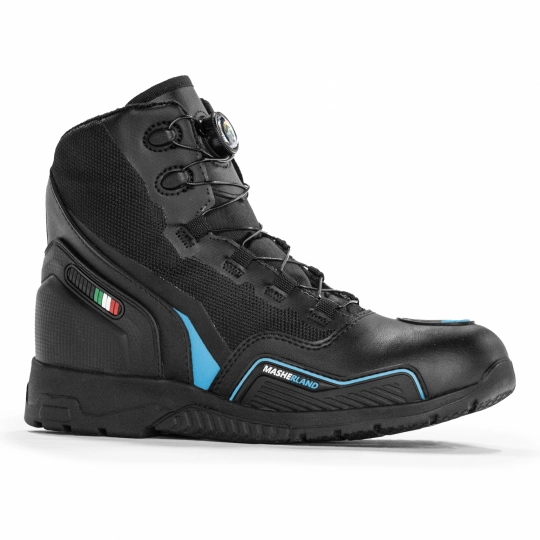 Botas para Moto Biker Boa - Negro / Azul