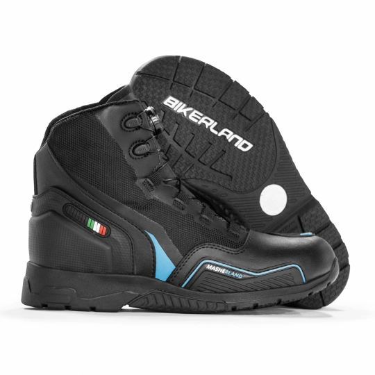 Botas para Moto Biker Boa - Negro / Azul