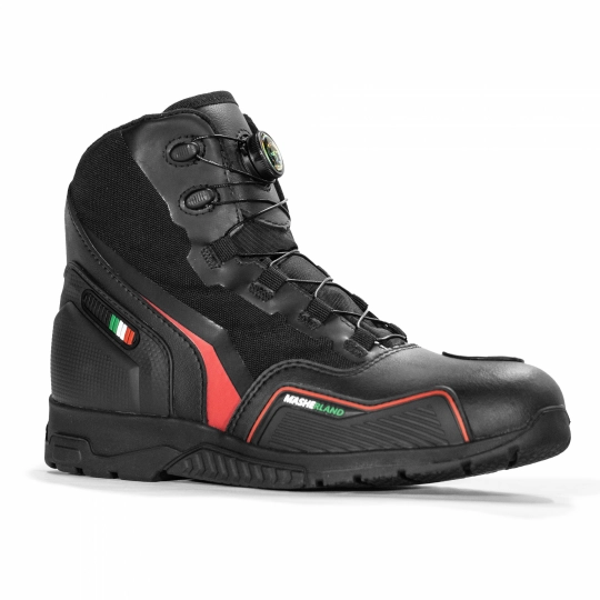 Botas para Moto Biker Boa - Negro / Rojo