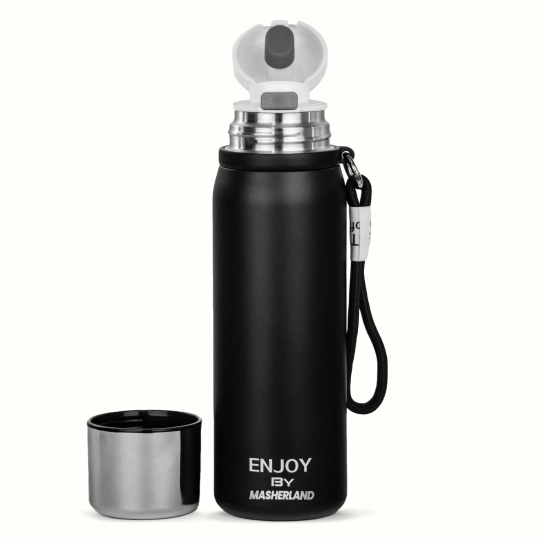 Termo 670 ml en Acero inoxidable Enjoy - Negro