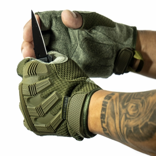 Guantes Tácticos Cortos  - Verde