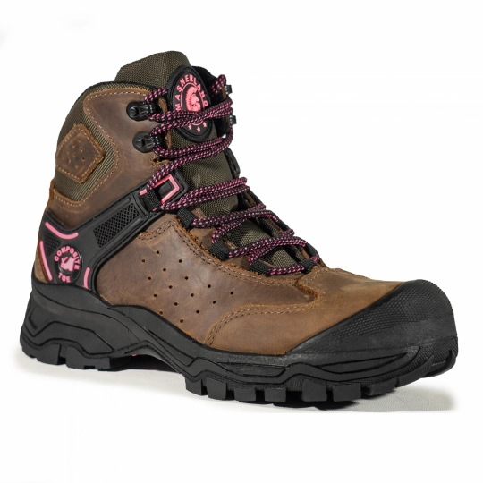 Brokk Bota Seguridad  - Café / Fucsia